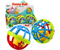 Lean Toys Kūdikio sensorinis kamuoliukas su barškučiu