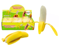 Lean Toys Geltonas Banano Formos Anti-Streso Žaislas