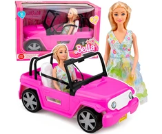 Lean Toys Lėlė su automobiliu 30 cm