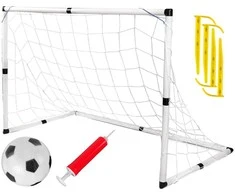 Duża Didelis vaikų futbolo vartų rinkinys su kamuoliu ir pompa