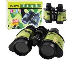 Lean Toys Vaikiški žiūronai 8x30 su kamufliažiniu dizainu