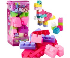 Lean Toys Spalvotų kaladėlių rinkinys 40 vnt