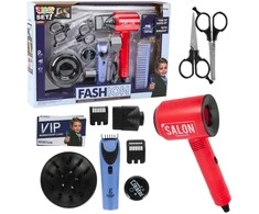 Lean Toys Vaikiškas kirpimo rinkinys su džiovintuvu ir aksesuarais