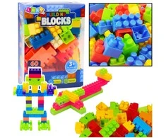 Lean Toys Spalvotų kaladėlių rinkinys 60 vnt