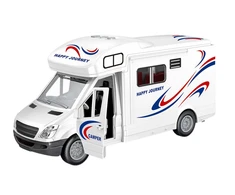 Lean Toys Automobilinis kemperis su baltomis šviesomis, garsais ir atidaromomis durimis