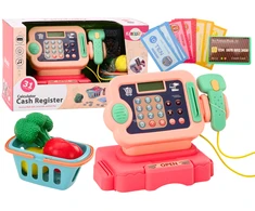 Lean Toys Vaikiška interaktyvi kasos aparatas su priedais