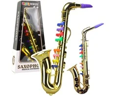 Lean Toys Vaikiškas muzikinis žaislas – auksinis saksofonas