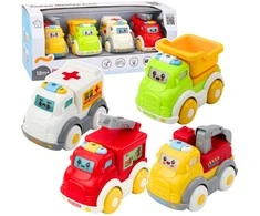 Lean Toys Vaikiškų miesto automobilių rinkinys su šviesomis ir garsais