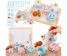 Lean Toys Medinis kavos ir arbatos rinkinys vaikams
