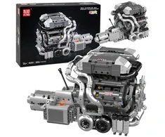 Lean Toys Construction Blocks Car Engine V8 Gearbox 2024 el.