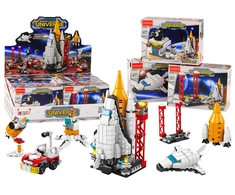 Lean Toys Kosminių Konstrukcijų Kaladėlių Rinkinys