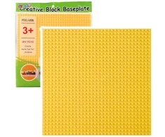 Lean Toys Geltona Konstruktoriaus plokštė 25.5x25.5 cm