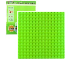 Lean Toys Konstruktoriaus plokštė 25.5x25.5 cm šviesiai žalia