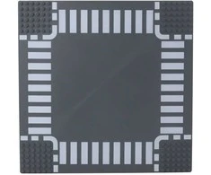 Lean Toys Konstruktoriaus plokštė- pagrindas su perėjimais 26x26 cm