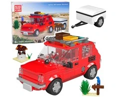 Lean Toys Konstruktorius Mold King Fiat 126 su priekaba 1:24 393 det.