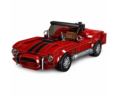Lean Toys Construction Bricks Classic Car S.Cobra Raudona Ekranas Case 391 pcs.