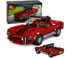 Lean Toys Construction Bricks Classic Car S.Cobra Raudona Ekranas Case 391 pcs.