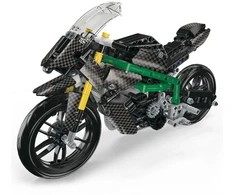 Lean Toys Statybinės kaladėlės juoda ir žalia 656 vnt.