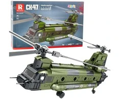 Lean Toys Transporto sraigtasparnis CH-47 Chinook 1451 detalės