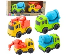 Lean Toys Statybinių mašinų rinkinys: betono maišyklė ir sunkvežimis