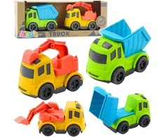 Lean Toys Statybinių mašinų rinkinys: savivartis ir ekskavatorius