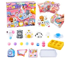 Lean Toys Kūrybinis „Squishy“ gyvūnėlių rinkinys 6 figūrėlėms