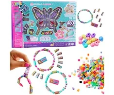 Lean Toys Kūrybinis lipdukų ir papuošalų rinkinys su 480 lipdukais ir karoliukais