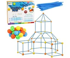 Lean Toys Konstrukciniai vamzdeliai 340 vnt.