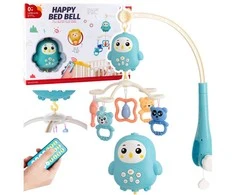 Lean Toys Muzikinė karuselė su lempa ir barškučiais kūdikiams