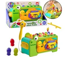 Lean Toys Edukacinis krokodilo formos kubas Montessori