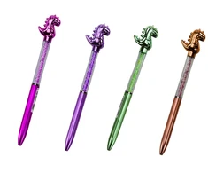 Lean Toys Dinozaurų rašiklis su deimantais, mėlynas, 0,7 mm
