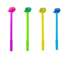 Lean Toys Rašiklis su dinozauru, 0.5 mm, violetinis, žalias, mėlynas arba geltonas, 18 cm