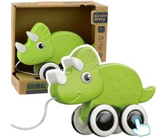 Lean Toys Žaislinis dinozauras su virvele ir garseliu, 21x10x14 cm