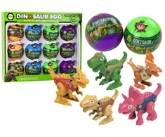 Dinozaurų kiaušinių rinkinys Lean Toys, 12 vnt.