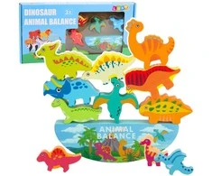 Lean Toys Dinozaurų balansavimo žaidimas 12 vnt.