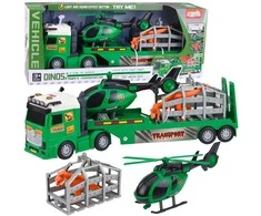 Lean Toys Dinozaurų transporto rinkinys žalias