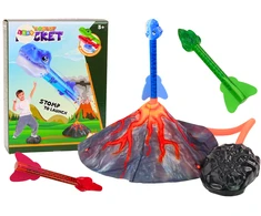 Žaislas raketų paleidimo rinkinys Lean Toys Dinosaurs Volcano