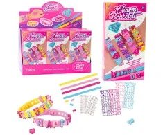 Lean Toys Rankdarbių apyrankių rinkinys su raidžių pakabukais, 4 reguliuojamos apyrankės