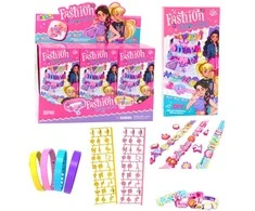 Lean Toys Apyrankių kūrimo rinkinys su pakabukais ir lipdukais, 4 reguliuojamos apyrankės