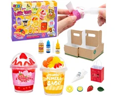 Lean Toys Kūrybinis miniatiūrinių pieno arbatos gėrimų rinkinys