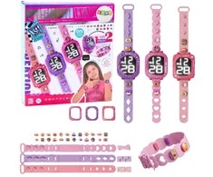 Lean Toys Vaikiškas laikrodukas su keičiamomis apyrankėmis ir dekoracijomis