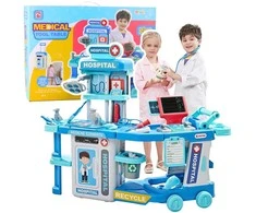 Lean Toys Gydytojo rinkinys lagamine 2-in-1 su šviesomis ir garsais