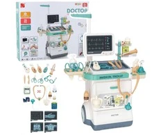 Lean Toys Medicininis vežimėlis su gydytojo priedais, 26 dalys