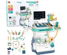 Lean Toys Medicininis vežimėlis su gydytojo priedais, 26 dalys