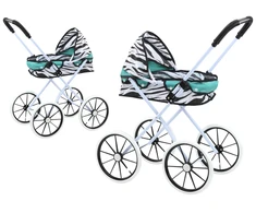 Lėlių vežimėlis Lean Toys su dideliais ratais, 61x48x28,5 cm