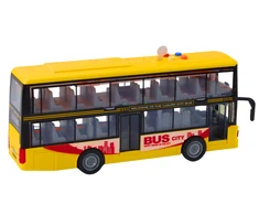 Lean Toys Geltonas dviaukštis autobusas 1:16