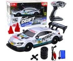 Lean Toys Nuotoliniu būdu valdoma sportinė mašina RC 1:16, sidabrinė, 30 km/h