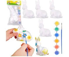 Lean Toys Zajączki Velykiniai zuikučiai, putplasčio dažai, 4 vnt.