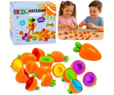 Lean Toys Educational Carrot Sorter Matching Shapes Colors 12 pcs.