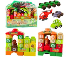 Lean Toys Dinozaurų Tematikos kaladėlės su Raidėmis ir Skaičiais, 91 vnt.